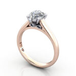 Thumb Pear Cut Solitaire Diamond Ring Rose Gold RS34 3D