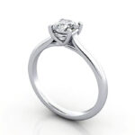 Thumb Round Brilliant Solitaire Diamond Ring Platinum RS16 3D