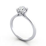 Thumb Round Brilliant Solitaire Diamond Ring White Gold RS1 3D
