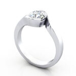Thumb Round Brilliant Solitaire Diamond Ring White Gold RS24 3D