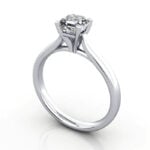 Video Thumb Asscher Cut Solitaire Diamond Ring White Gold RS41 3D