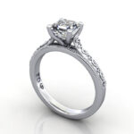 Video Thumb Asscher Cut Solitaire Diamond Ring White Gold RS50 3D