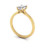 Video Thumb Emerald Cut Solitaire Diamond Ring Yellow Gold RS1 3D