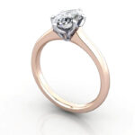Video Thumb Marquise Cut Solitaire Diamond Ring Rose Gold RS19 3D