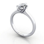Video Thumb Marquise Cut Solitaire Diamond Ring White Gold RS19 3D