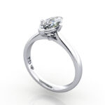 Video Thumb Marquise Cut Solitaire Diamond Ring White Gold RS28 3D