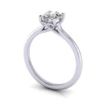 Video Thumb Oval Cut Solitaire Diamond Ring Platinum RS1 3D