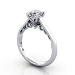 Video Thumb Oval Cut Solitaire Diamond Ring Platinum RS35 3D