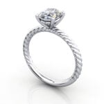 Video Thumb Oval Cut Solitaire Diamond Ring Platinum RS38 3D