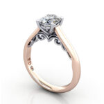 Video Thumb Oval Cut Solitaire Diamond Ring Rose Gold RS35 3D