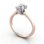 Video Thumb Oval Cut Solitaire Diamond Ring Rose Gold RS41 3D