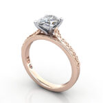 Video Thumb Oval Cut Solitaire Diamond Ring Rose Gold RS50 3D
