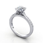 Video Thumb Pear Cut Solitaire Diamond Ring Platinum RS50 3D