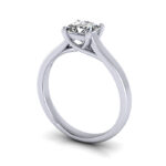 Video Thumb Princess Cut Solitaire Diamond Ring Platinum RS12 3D