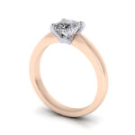 Video Thumb Princess Cut Solitaire Diamond Ring Rose Gold RS11 3D