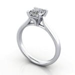 Video Thumb Princess Cut Solitaire Diamond Ring White Gold RS41 3D