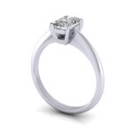Video Thumb Radiant Cut Solitaire Diamond Ring White Gold RS6 3D