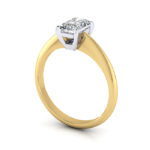 Video Thumb Radiant Cut Solitaire Diamond Ring Yellow Gold RS6 3D