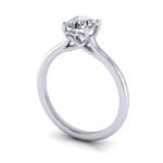Video Thumb Round Brilliant Solitaire Diamond Ring Platinum RS1 3D