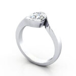 Video Thumb Round Brilliant Solitaire Diamond Ring Platinum RS24 3D
