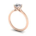 Video Thumb Round Brilliant Solitaire Diamond Ring Rose Gold RS1 3D