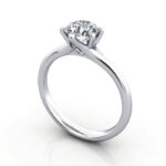 Video Thumb Round Brilliant Solitaire Diamond Ring White Gold RS13 3D