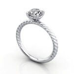 Video Thumb Round Brilliant Solitaire Diamond Ring White Gold RS38 3D