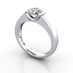 Video Thumb Round Brilliant Solitaire Diamond Ring White Gold RS39 3D