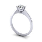 Video Thumb Round Brilliant Solitaire Diamond Ring White Gold RS4 3D