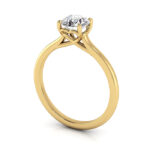 Video Thumb Round Brilliant Solitaire Diamond Ring Yellow Gold RS1 3D