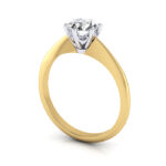 Video Thumb Round Brilliant Solitaire Diamond Ring Yellow Gold RS4 3D