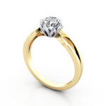 Video Thumb Round Brilliant Solitaire Diamond Ring Yellow Gold RS8 3D