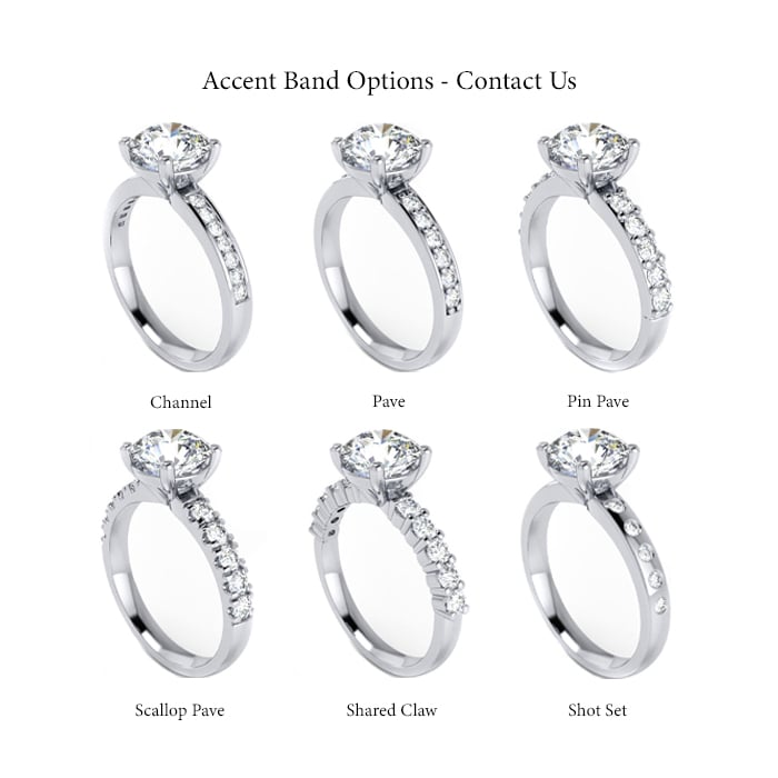White Gold Accent Band Options White Gold Accent Band Options
