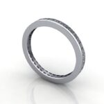 Princess Cut Eternity Diamond Ring Platinum RE4 3D