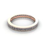 Princess Cut Eternity Diamond Ring Rose Gold RE4 LF