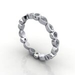 Round Brilliant Eternity Diamond Ring Platinum RE3 3D