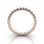Round Brilliant Eternity Diamond Ring Rose Gold RE2 TF