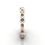Round Brilliant Eternity Diamond Ring Rose Gold RE3 SV