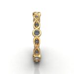 Round Brilliant Eternity Diamond Ring Yellow Gold RE3 SV