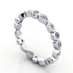 Thumb Round Brilliant Eternity Diamond Ring Platinum RE3 3D