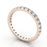 Thumb Round Brilliant Eternity Diamond Ring Rose Gold RE2 3D