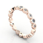 Thumb Round Brilliant Eternity Diamond Ring Rose Gold RE3 3D