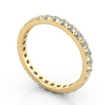 Thumb Round Brilliant Eternity Diamond Ring Yellow Gold RE2 3D