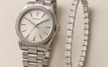 Diamond Bracelet and Watch Image